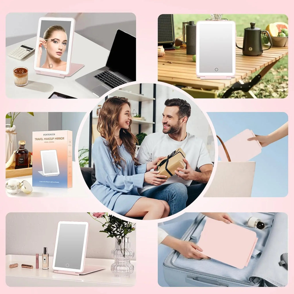 GlowPack Compact LED Travel Mirror