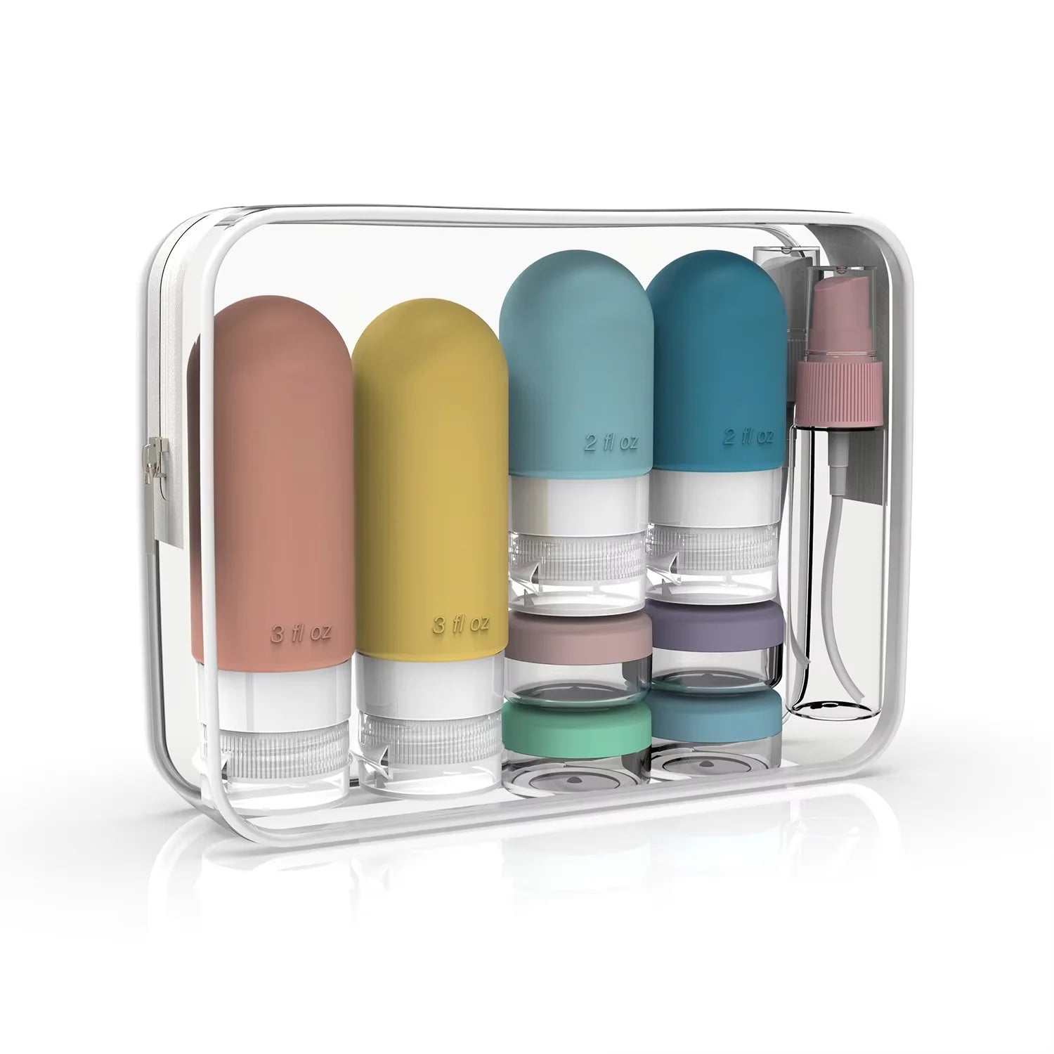 GlowPack Refillable Travel Bottle Set