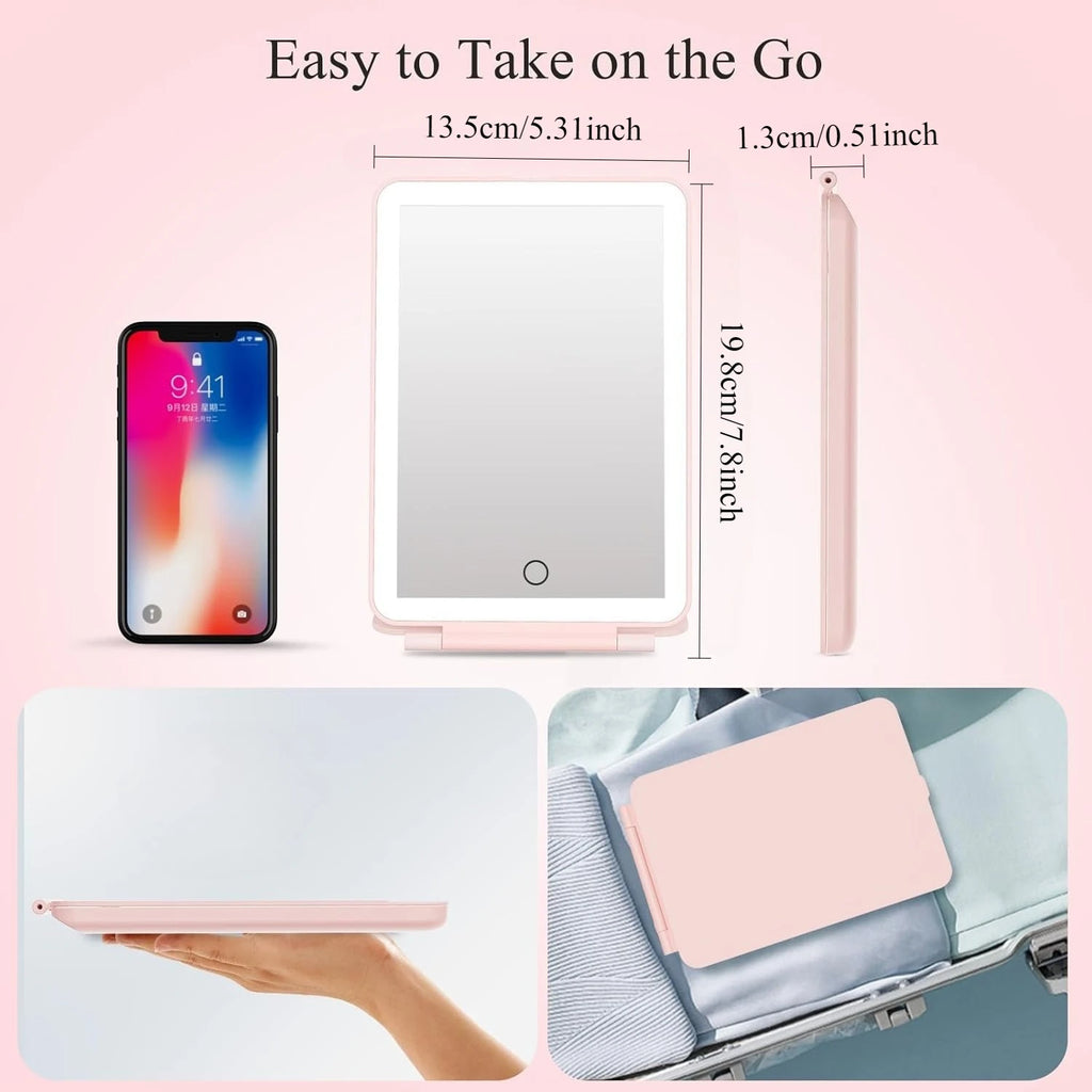GlowPack Compact LED Travel Mirror