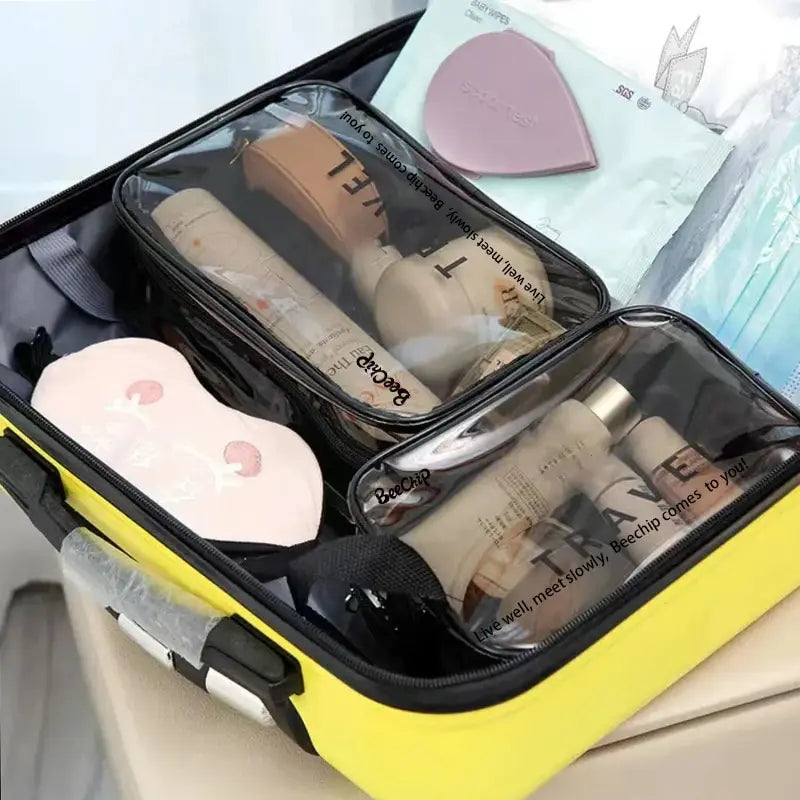 GlowPack Clear Cosmetic Pouch Set