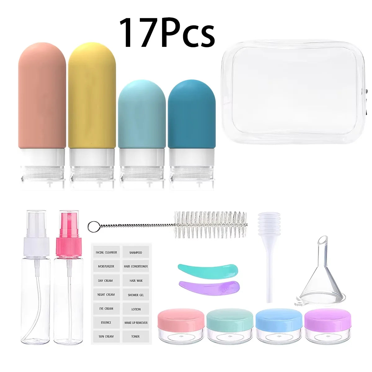 GlowPack Refillable Travel Bottle Set